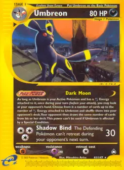 Carta Umbreon da coleção Aquapolis