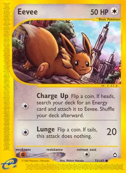 Carta Eevee da coleção Aquapolis