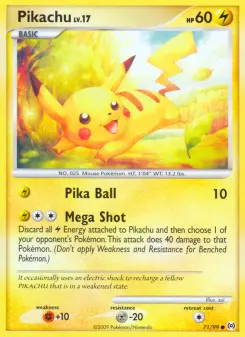 Carta Pikachu da coleção Arceus