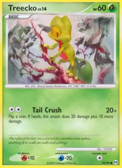 Carta Treecko da coleção Arceus