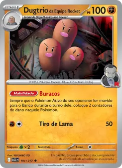Carta Team Rocket's Dugtrio da coleção Ascended Heroes