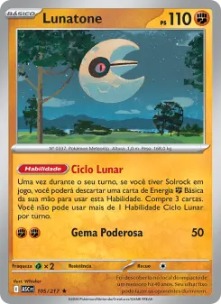 Carta Lunatone da coleção Ascended Heroes