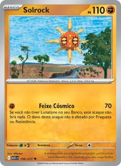 Carta Solrock da coleção Ascended Heroes
