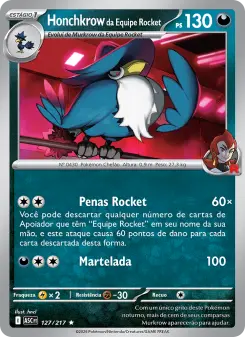 Carta Team Rocket's Honchkrow da coleção Ascended Heroes