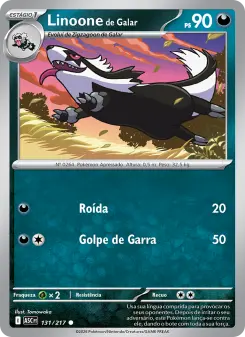 Carta Galarian Linoone da coleção Ascended Heroes