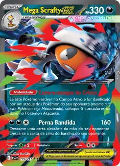 Carta Mega Scrafty ex da coleção Ascended Heroes