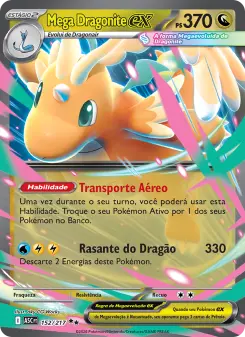 Carta Mega Dragonite ex da coleção Ascended Heroes