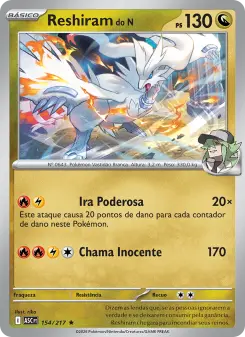 Carta N's Reshiram da coleção Ascended Heroes