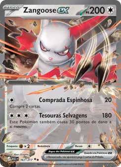 Carta Zangoose ex da coleção Ascended Heroes