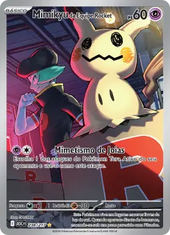 Carta Team Rocket's Mimikyu da coleção Ascended Heroes