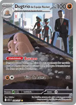 Carta Team Rocket's Dugtrio da coleção Ascended Heroes
