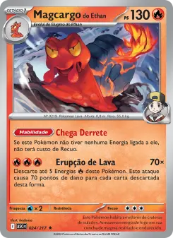 Carta Ethan's Magcargo da coleção Ascended Heroes