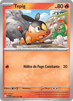 Carta Tepig da coleção Ascended Heroes