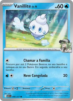 Carta N's Vanillite da coleção Ascended Heroes