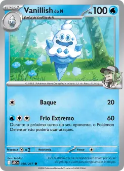 Carta N's Vanillish da coleção Ascended Heroes