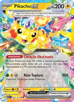 Carta Pikachu ex da coleção Ascended Heroes