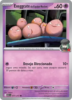 Carta Team Rocket's Exeggcute da coleção Ascended Heroes