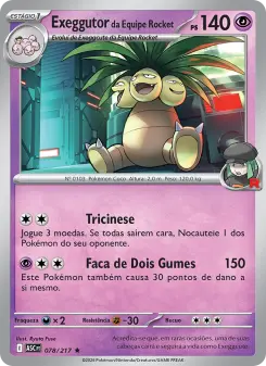 Carta Team Rocket's Exeggutor da coleção Ascended Heroes