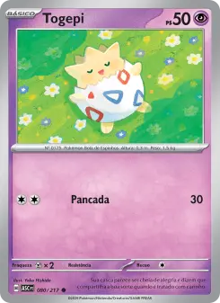 Carta Togepi da coleção Ascended Heroes