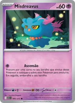 Carta Misdreavus da coleção Ascended Heroes