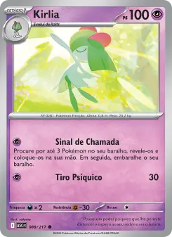 Carta Kirlia da coleção Ascended Heroes