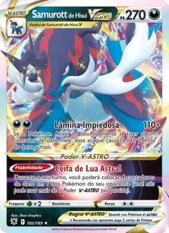 Carta Hisuian Samurott VSTAR da coleção Astral Radiance