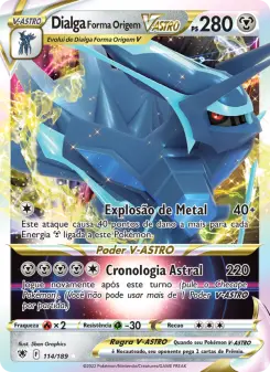 Carta Origin Forme Dialga VSTAR da coleção Astral Radiance