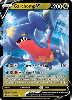 Carta Garchomp V da coleção Astral Radiance
