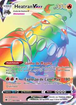 Carta Heatran VMAX da coleção Astral Radiance