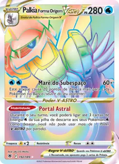 Carta Origin Forme Palkia VSTAR da coleção Astral Radiance