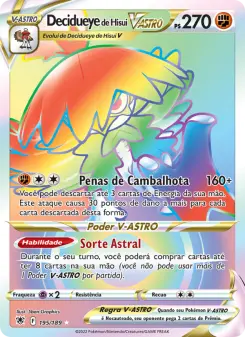 Carta Hisuian Decidueye VSTAR da coleção Astral Radiance