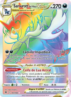 Carta Hisuian Samurott VSTAR da coleção Astral Radiance
