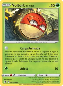Carta Hisuian Voltorb da coleção Astral Radiance