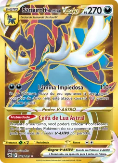 Carta Hisuian Samurott VSTAR da coleção Astral Radiance