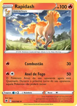 Carta Rapidash da coleção Astral Radiance