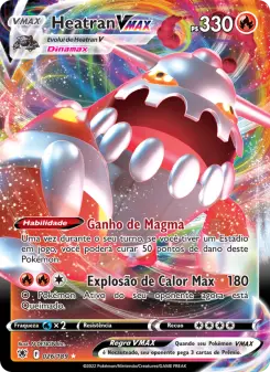 Carta Heatran VMAX da coleção Astral Radiance