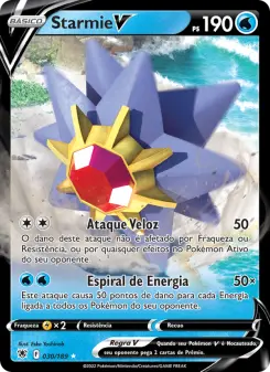 Carta Starmie V da coleção Astral Radiance