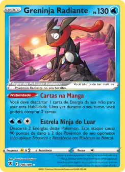Carta Radiant Greninja da coleção Astral Radiance