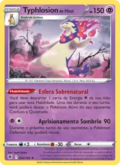 Carta Hisuian Typhlosion da coleção Astral Radiance