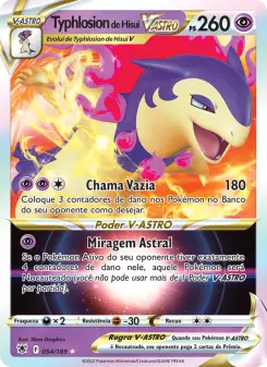 Carta Hisuian Typhlosion VSTAR da coleção Astral Radiance
