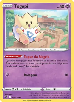 Carta Togepi da coleção Astral Radiance