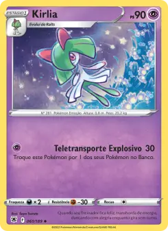 Carta Kirlia da coleção Astral Radiance