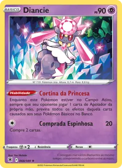 Carta Diancie da coleção Astral Radiance