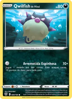Carta Hisuian Qwilfish da coleção Astral Radiance