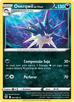 Carta Hisuian Overqwil da coleção Astral Radiance