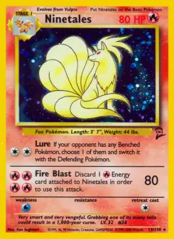 Carta Ninetales da coleção Base Set 2