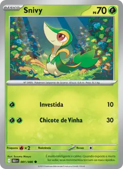 Carta Snivy da coleção Black Bolt