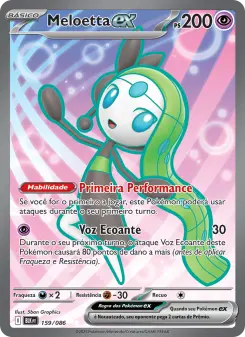 Carta Meloetta ex da coleção Black Bolt