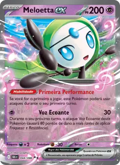 Carta Meloetta ex da coleção Black Bolt