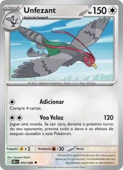 Carta Unfezant da coleção Black Bolt